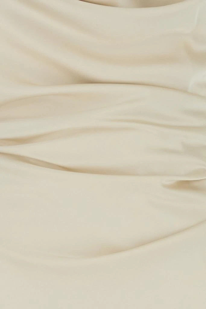 THE ANDAMANE Ivory satin Verushka mini dress 3