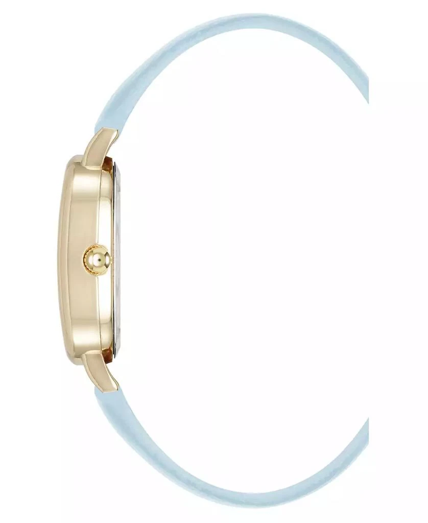Anne Klein Women's Quartz Oval Light Blue Polyurethane Leather and Gold-Tone Metal Alloy Watch 2