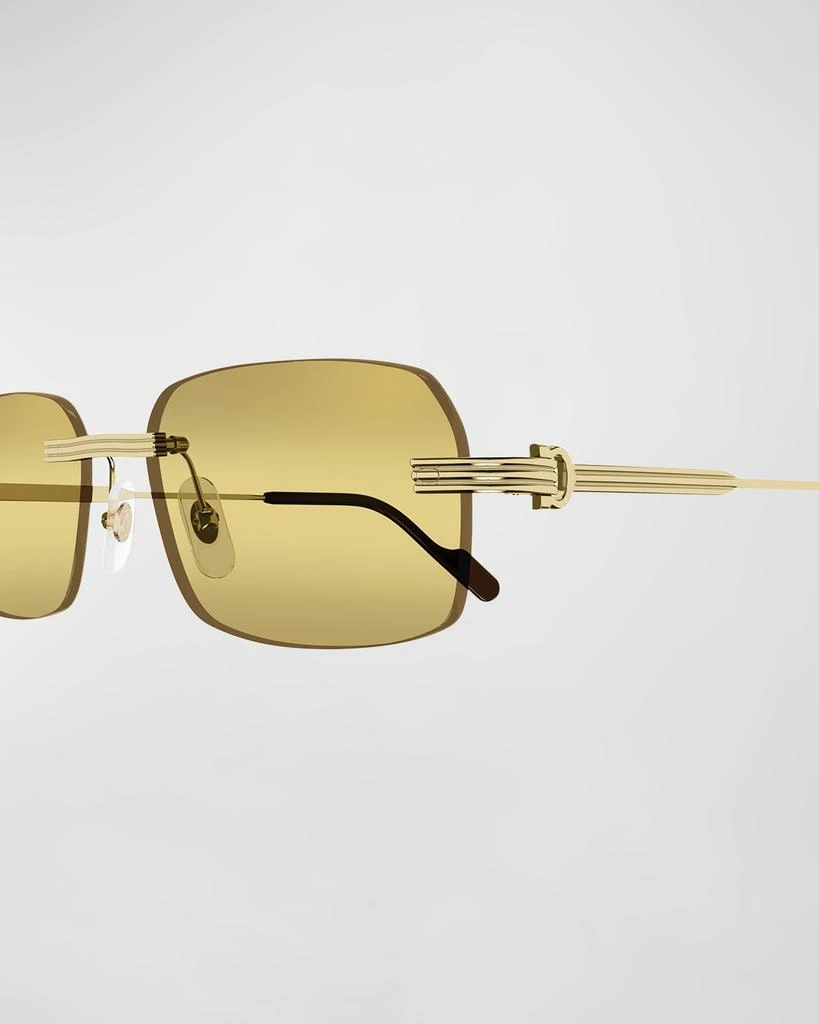 Cartier Men's CT0271Sm Rimless Rectangle Sunglasses 2
