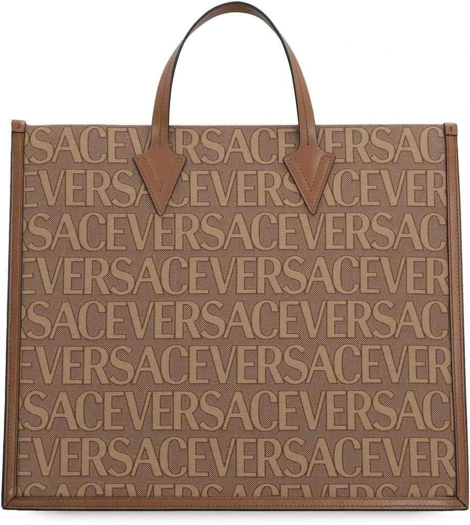 Versace Versace Canvas And Leather Shopping Bag 4