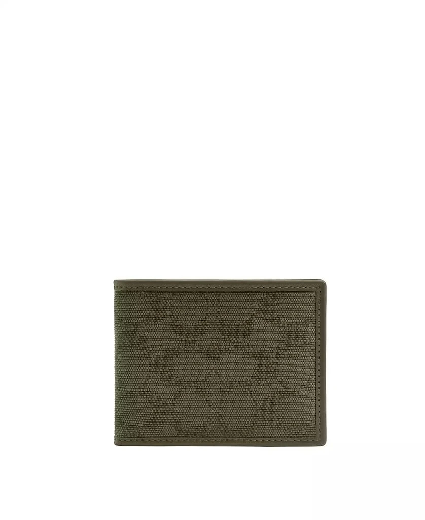 Coach In Signature Canvas Jacquard Slim Billfold Wallet 1