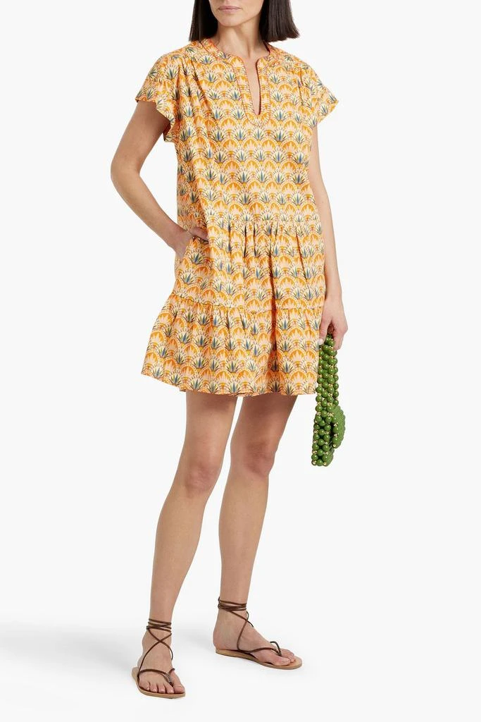 Saloni Ashley printed cotton-poplin mini dress 2