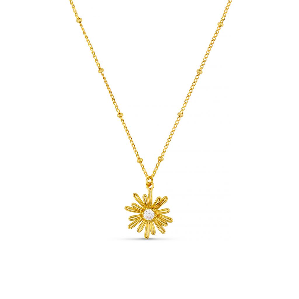 Orelia London Crystal Daisy Charm Necklace