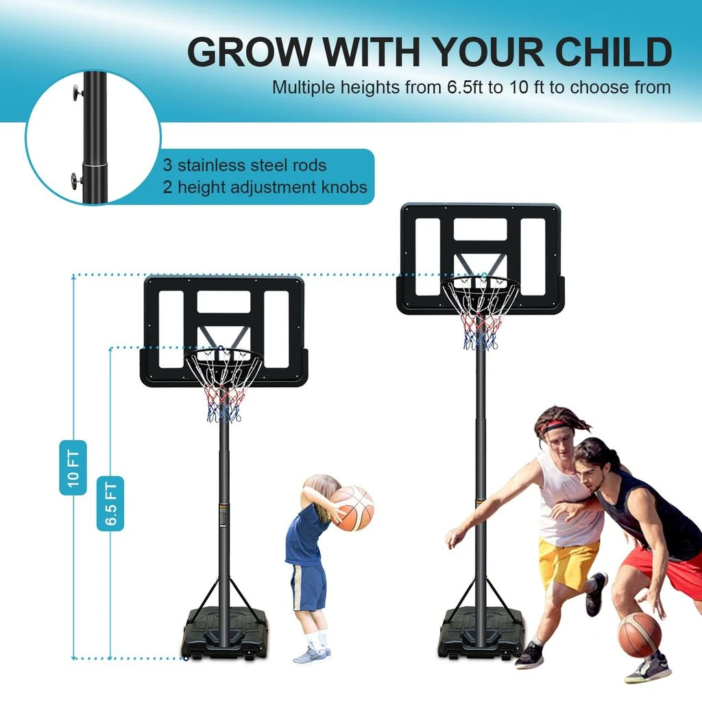 Streamdale Furniture Streamdale Pro-Grade Basketball System Durable Steel Construction 5