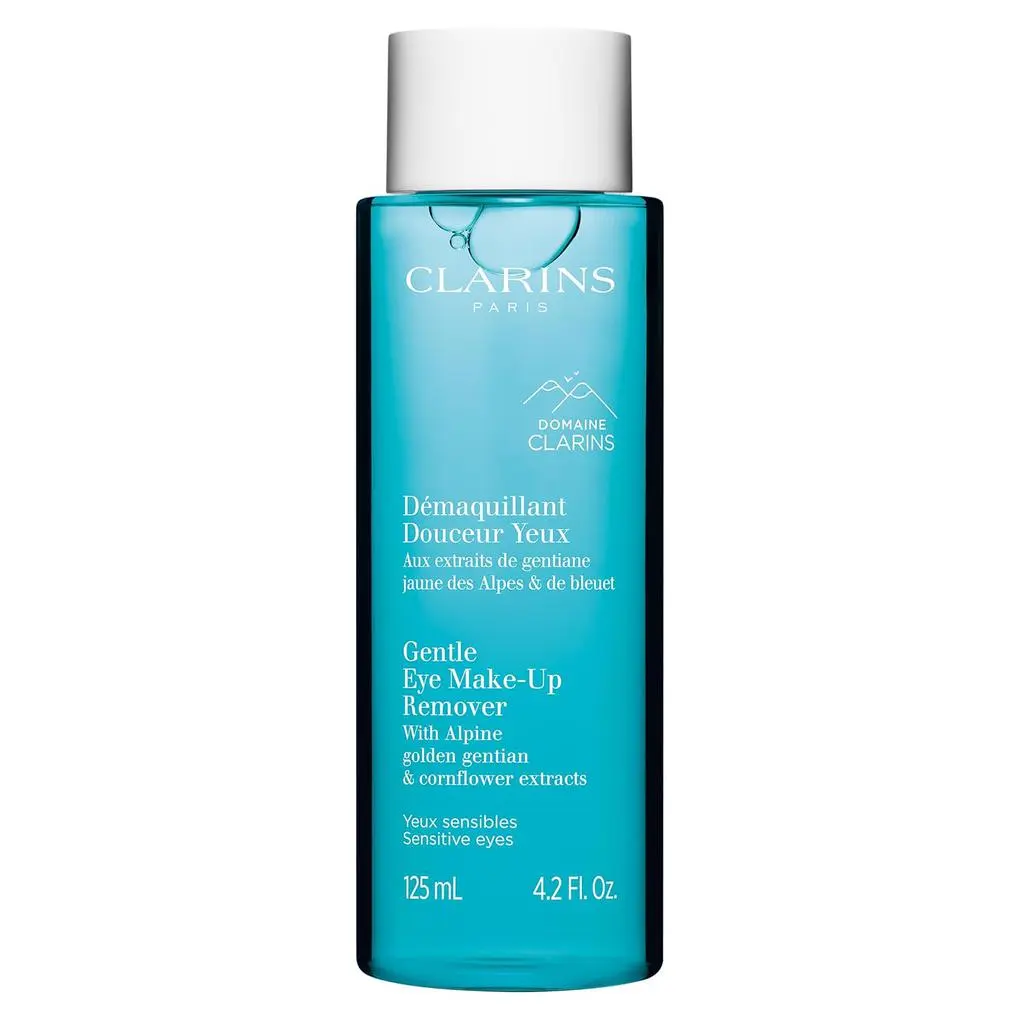 Clarins Clarins Gentle Eye Make-Up Remover | Removes Light To Medium Eye Make-Up | Cleanses, Soothes and Softens | Conditions Lashes | Oil-Free | Ophthalmologist Tested | All Skin Types | 4.2 Fluid Ounces