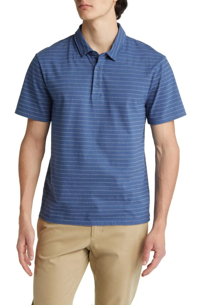 Vince Garment Dyed Fleck Stripe Polo 1