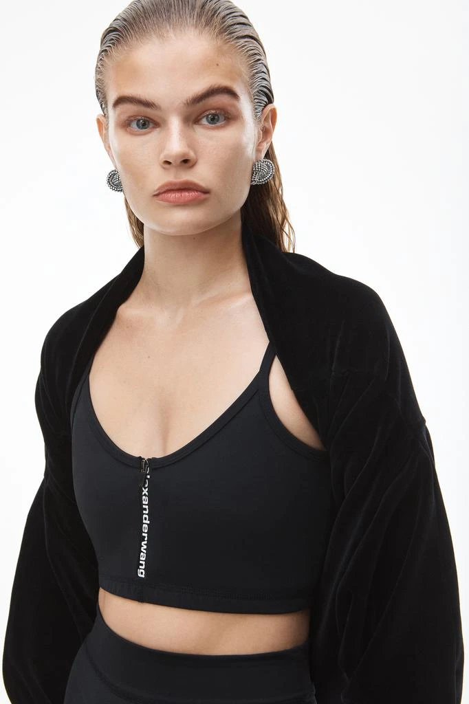 Alexander Wang ATHLETIC LOGO ZIP TANK IN STRETCH KNIT 7