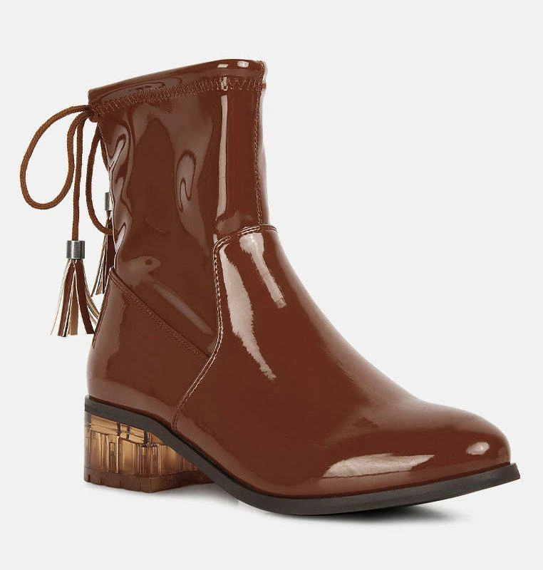 London Rag Cheer Leader Tassels Detail Ankle Boots 2
