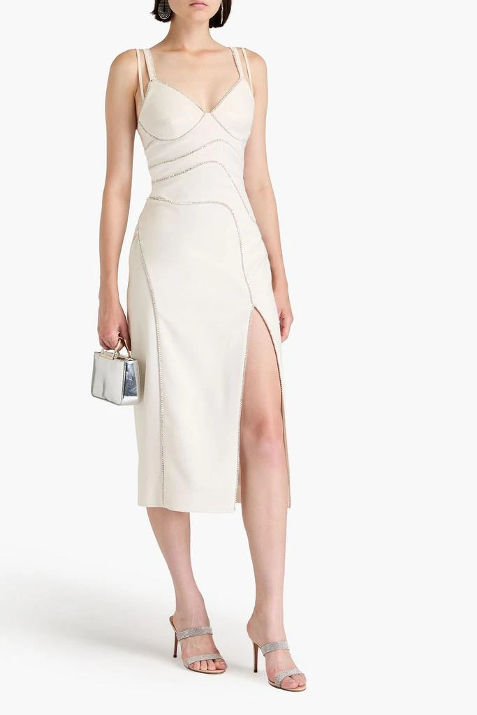Zuhair Murad Crystal-embellished crepe midi dress 2