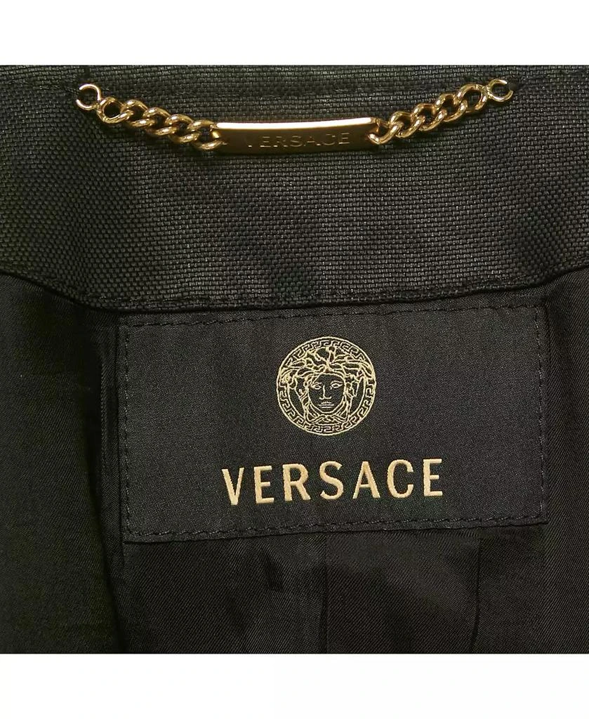 Pre-Owned Versace Women
s Black Cotton Blend Button Front Jacket 6