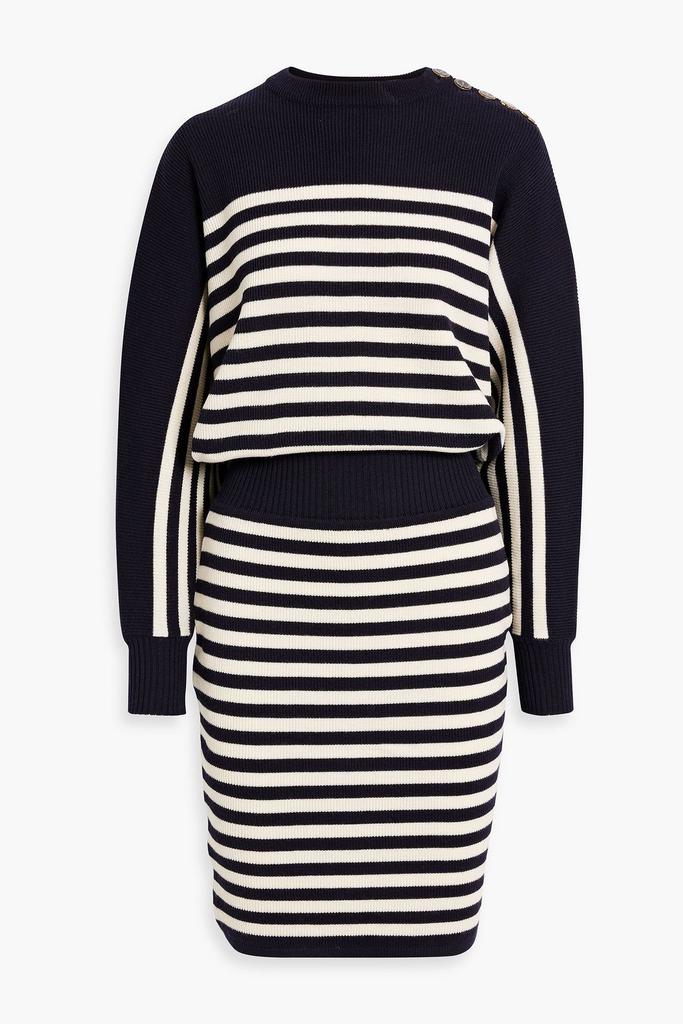 Alexandre Vauthier Striped ribbed wool dress
