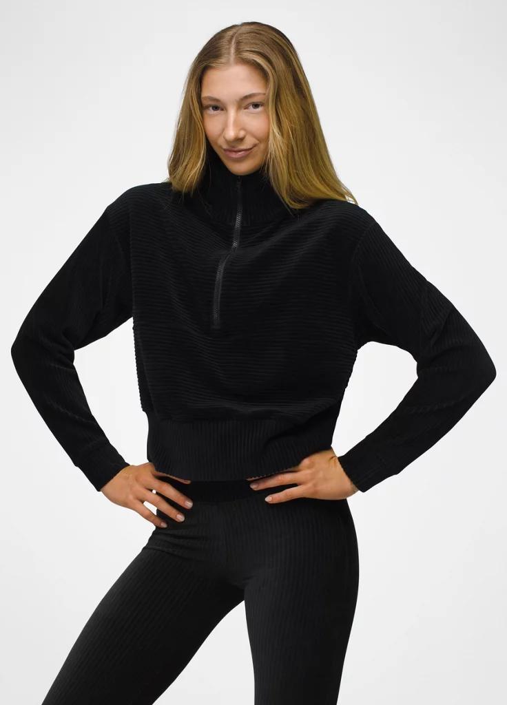 Prana Womens prAna Escambia Half Zip - Black