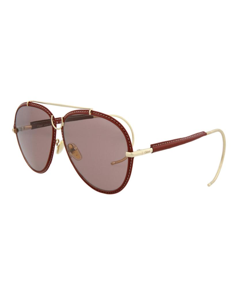 Chloé Aviator-Style Metal Sunglasses