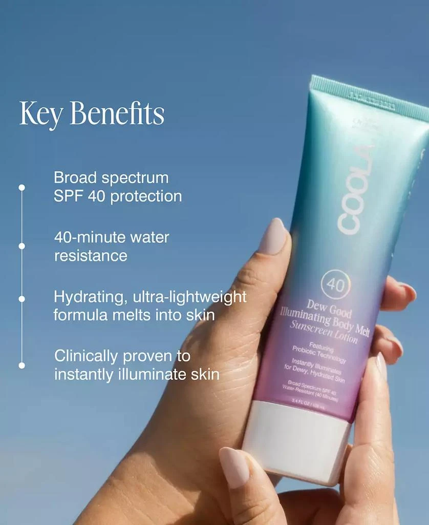 Coola Dew Good Illuminating Body Melt Sunscreen Lotion SPF 40, 3.4 oz. 4