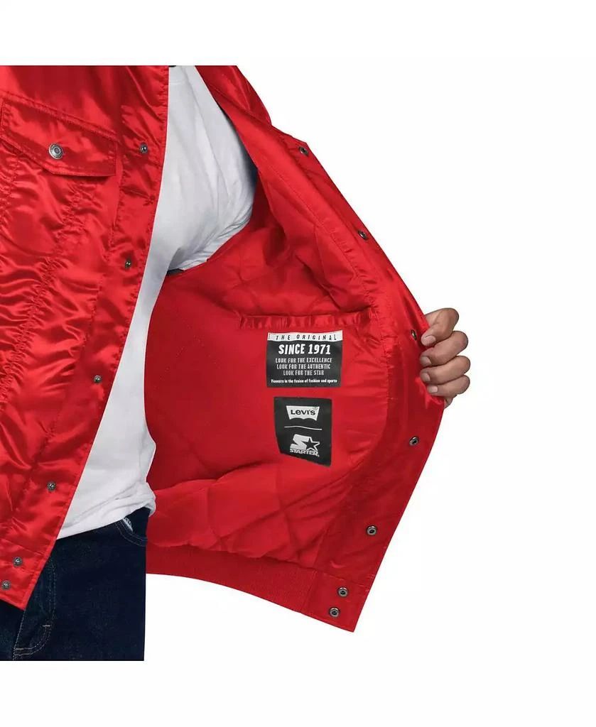 Levi's Starter Men's x Red Arizona Diamondbacks Silver Tab Satin Full-Snap Trucker Jacket 4