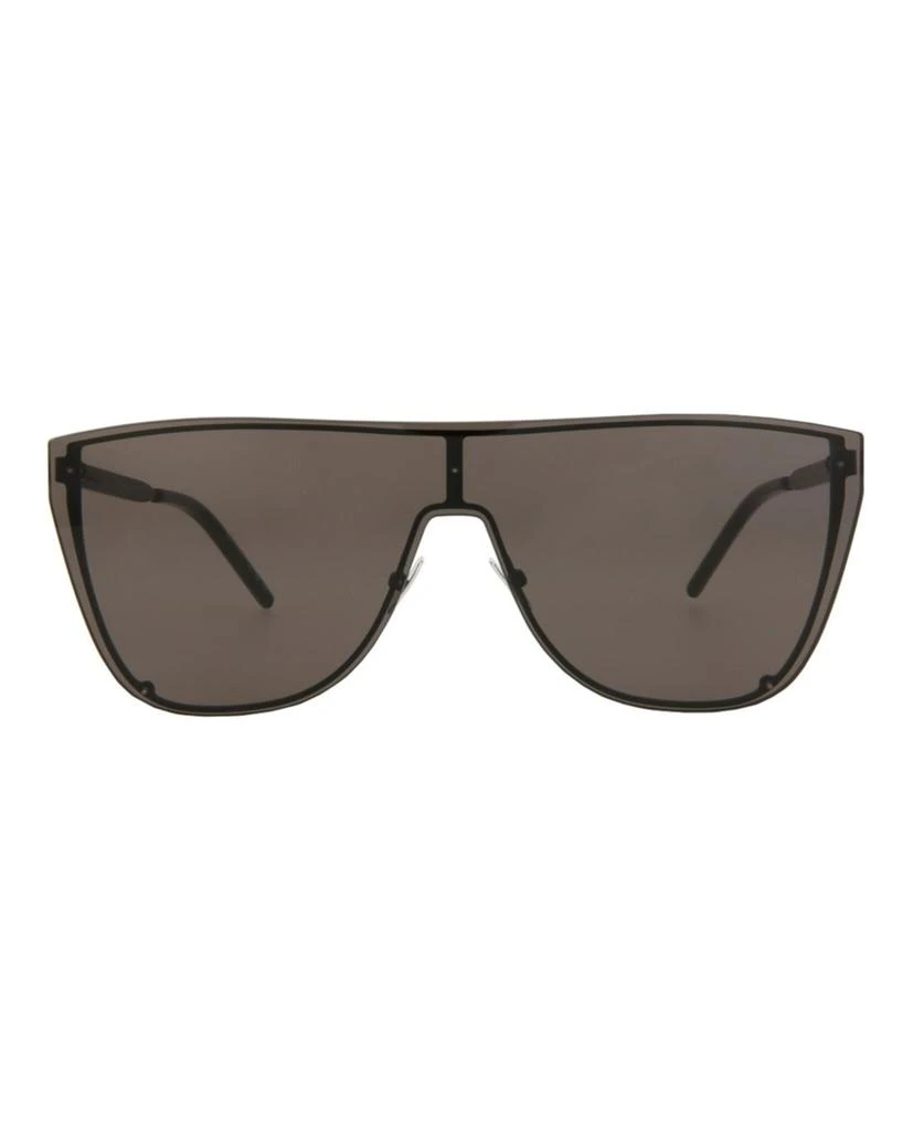 Saint Laurent Shield-Frame Metal Sunglasses 1