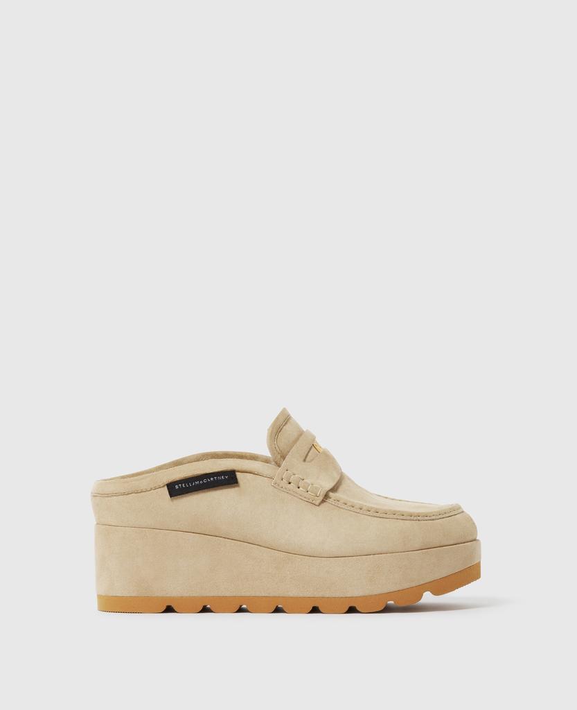 Stella McCartney Stella McCartney - Sneak-Elyse Platform Loafer Slippers, Woman, Desert, Size: 37
