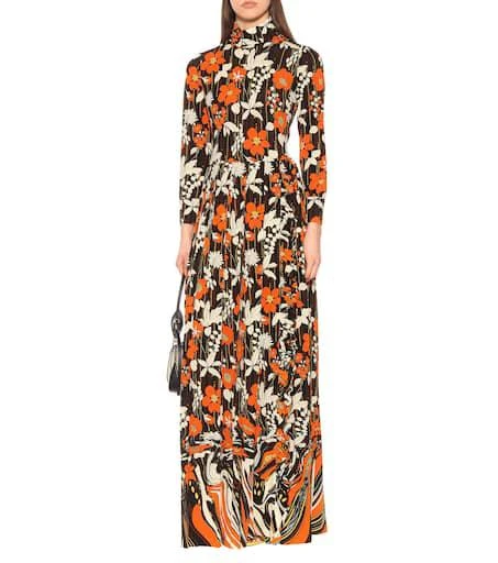 Prada Turtleneck floral maxi dress 2