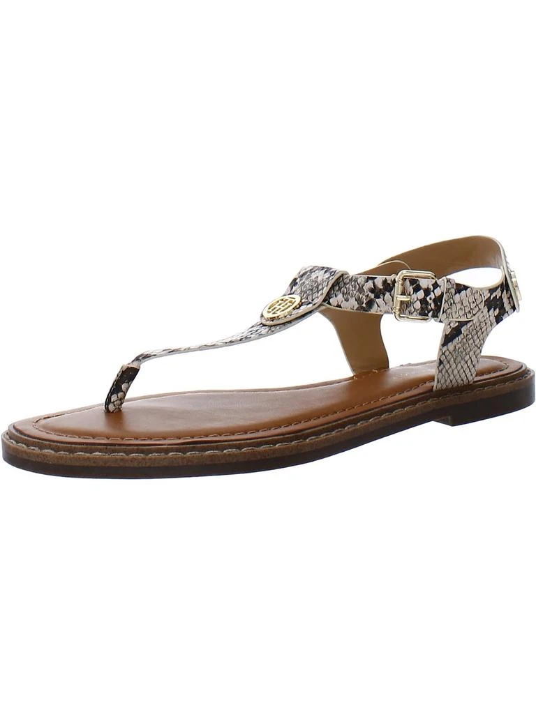 Tommy Hilfiger Bennia Womens Faux Leather Sling Back Thong Sandals 4