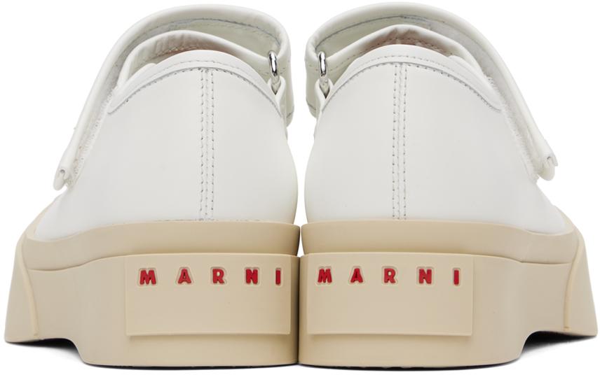 Marni White Mary Jane Ballerina Flats