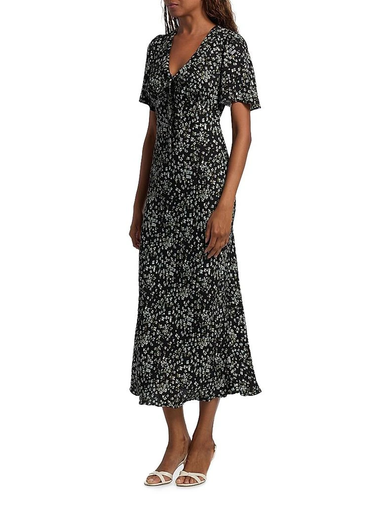 black floral off the shoulder dress Irelynn Maxi Dress