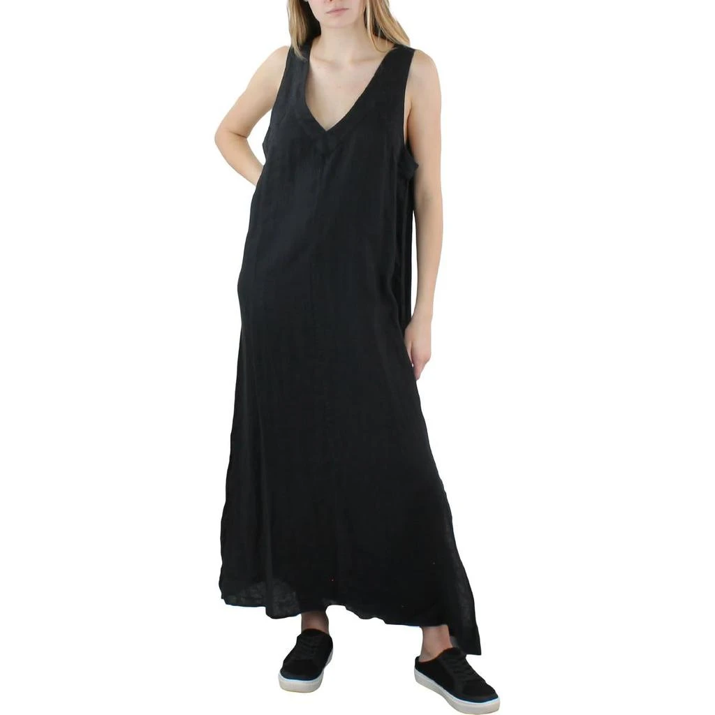 Pure DKNY Womens Linen V Neck Maxi Dress 5