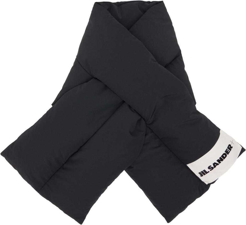 Jil Sander Black Down Scarf