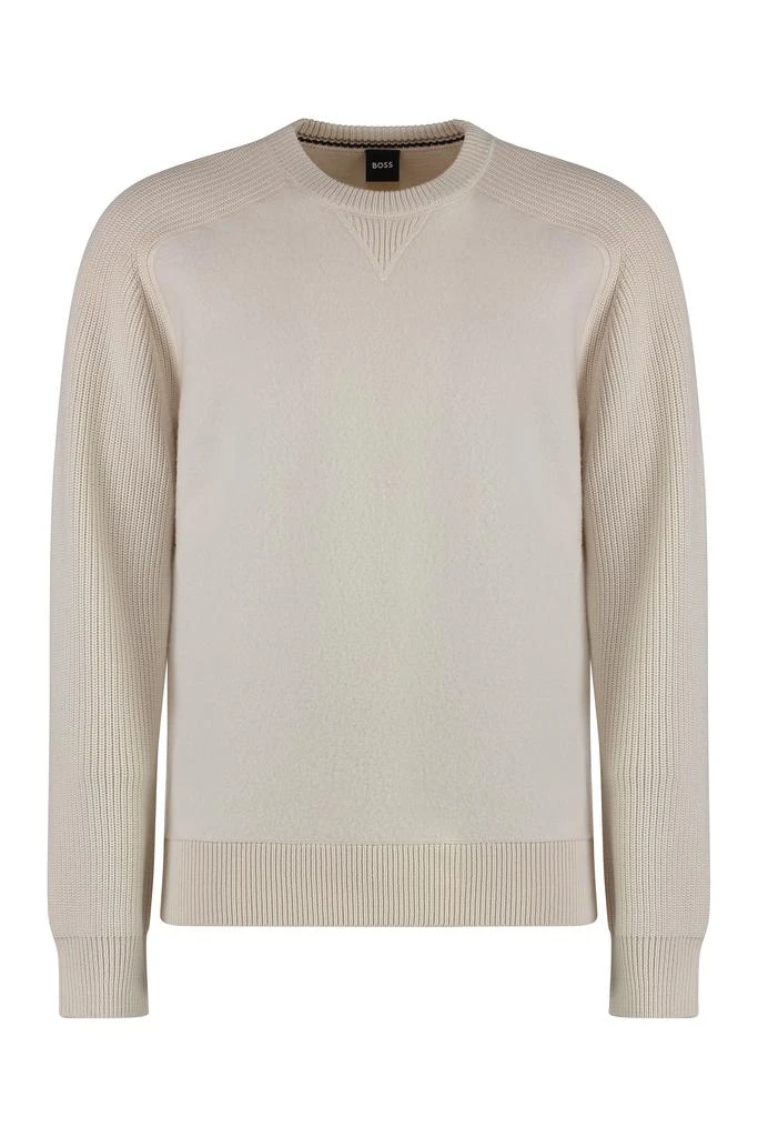 Hugo Boss COTTON BLEND CREW-NECK SWEATER 1
