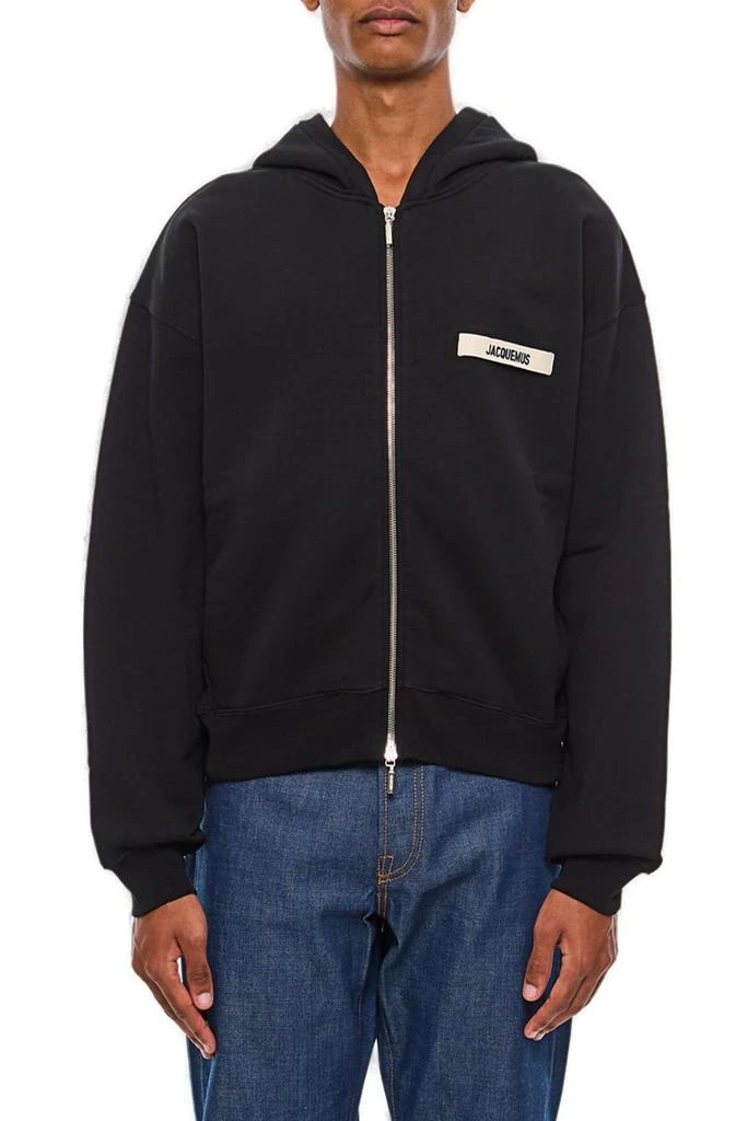 Jacquemus Jacquemus Logo Patch Zip-Up Hoodie 1