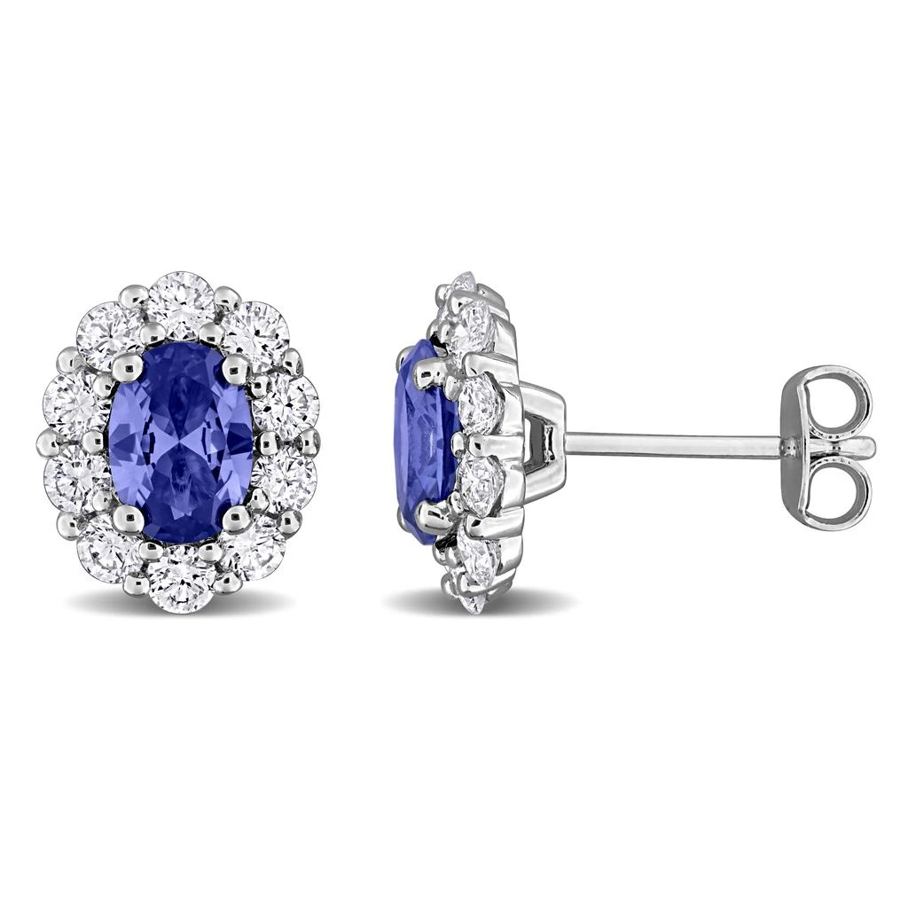 Mimi 
Max Created Forever Created Gemstone and Lab-Grown Diamond Earrings Sterling Silver