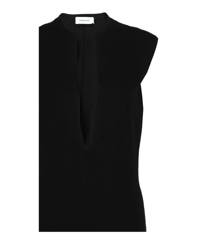 Salvatore Ferragamo Plunging Sleeveless Romper 3