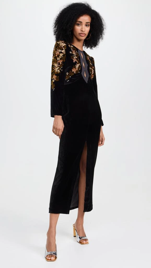 Saloni Jinx C Velvet Dress 4