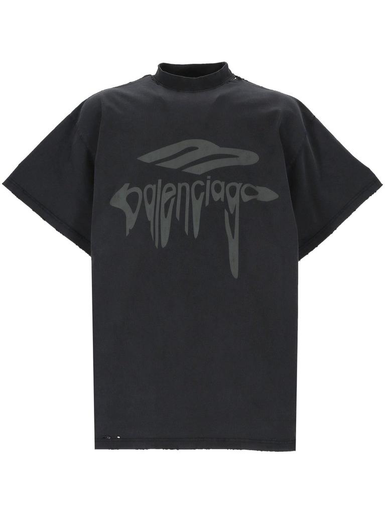 Balenciaga 3B Liquefied T-Shirt Oversized - T-Shirts - Compare