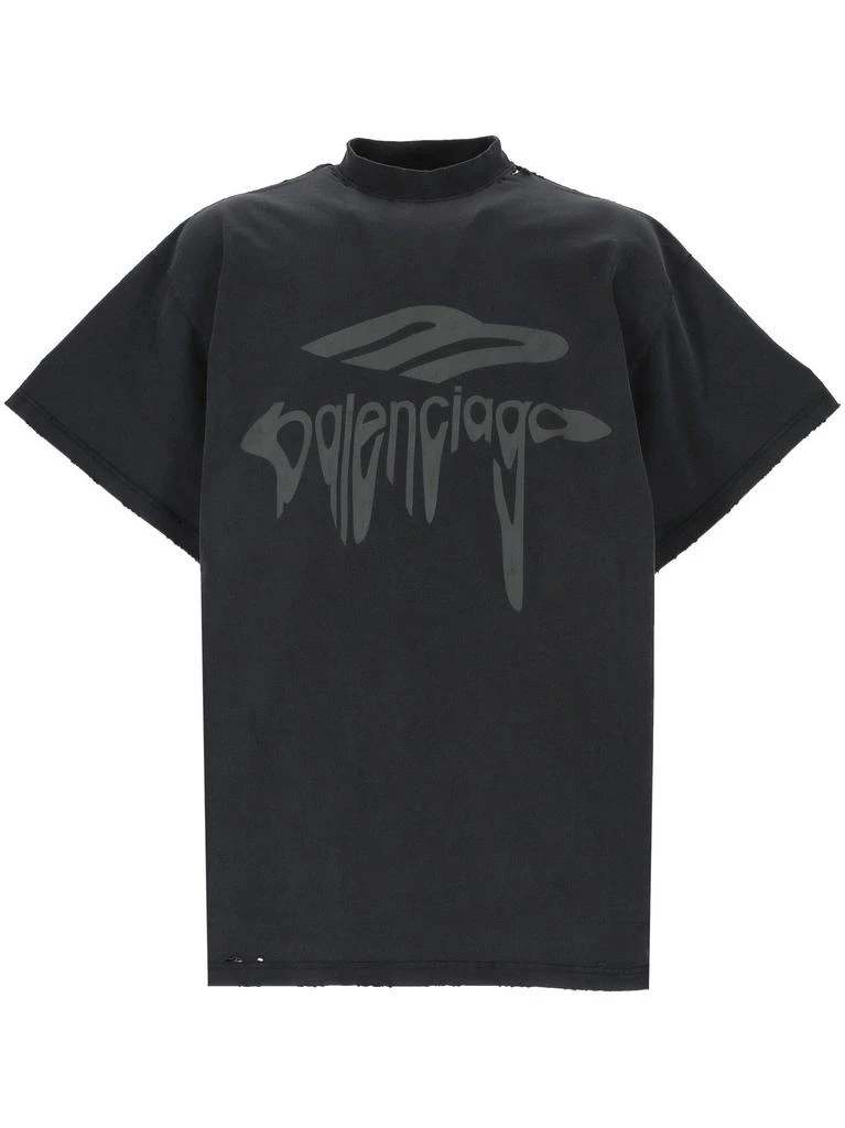 Balenciaga Balenciaga 3b Liquefied Oversized T-Shirt from Cettire