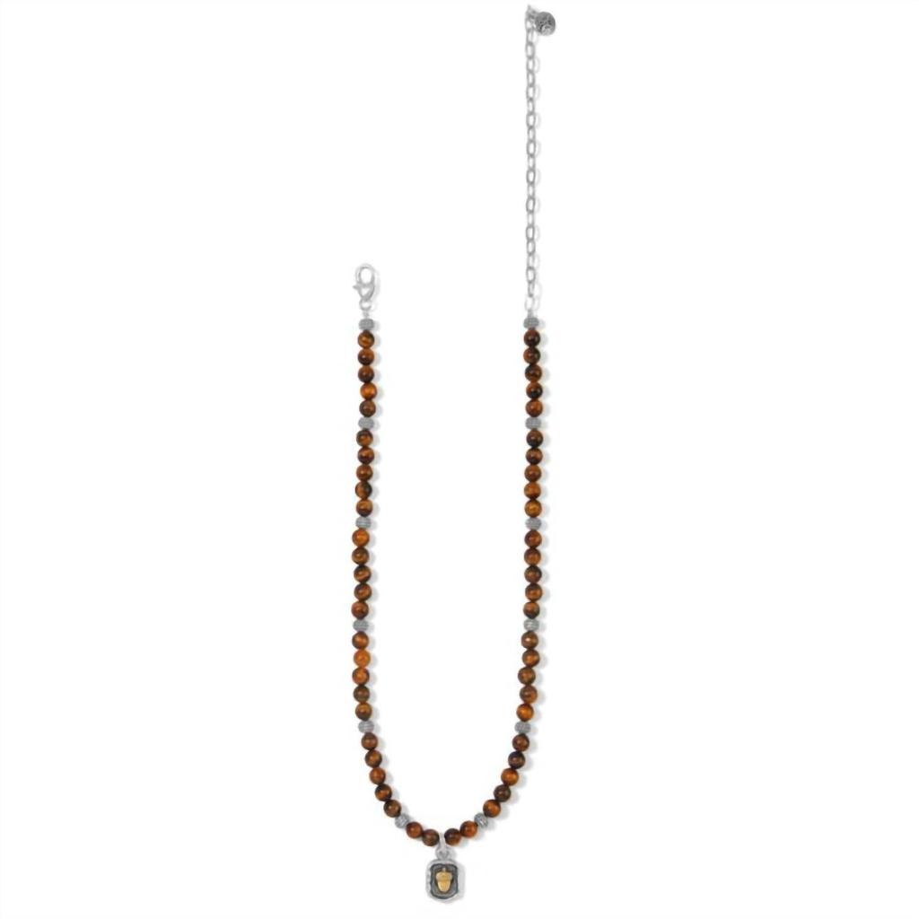 Brighton Women's Ferrara Virtue Bead Acorn Necklace In Silver-Brown