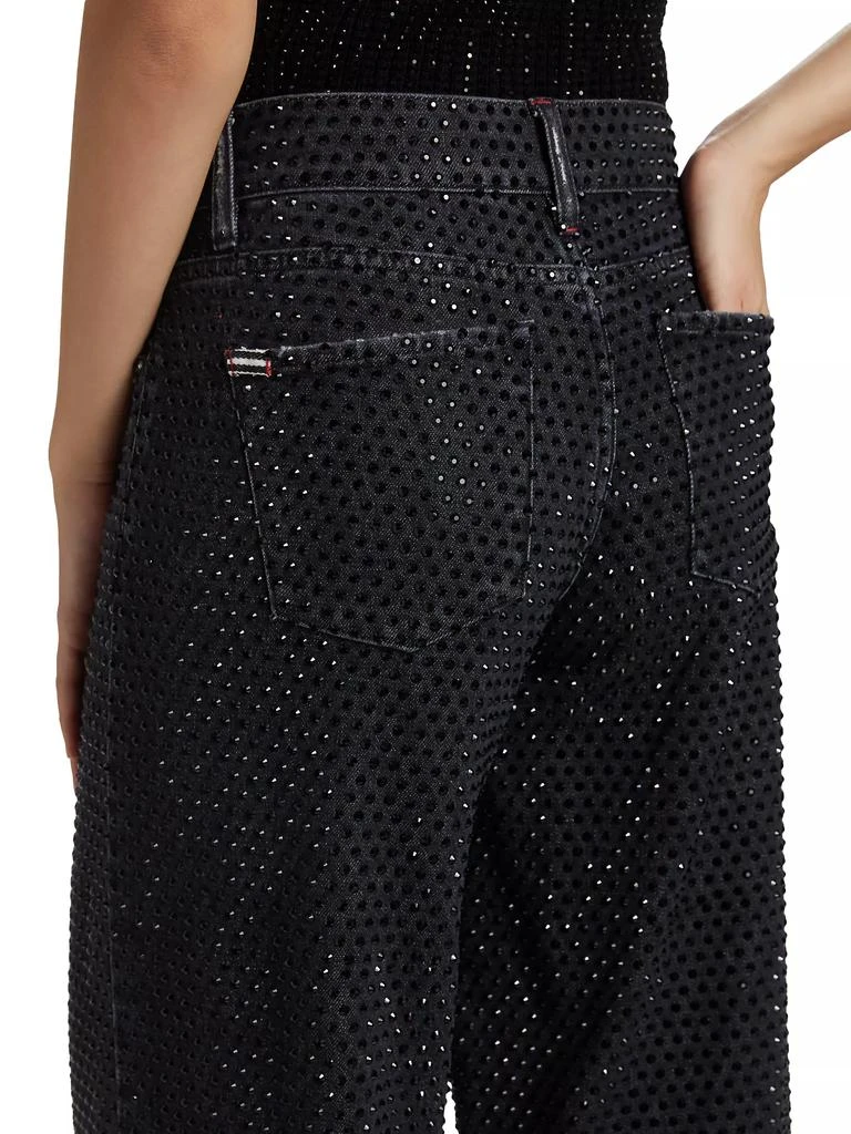 Alice + Olivia Trish Crystal-Embellished Wide-Leg Jeans 6