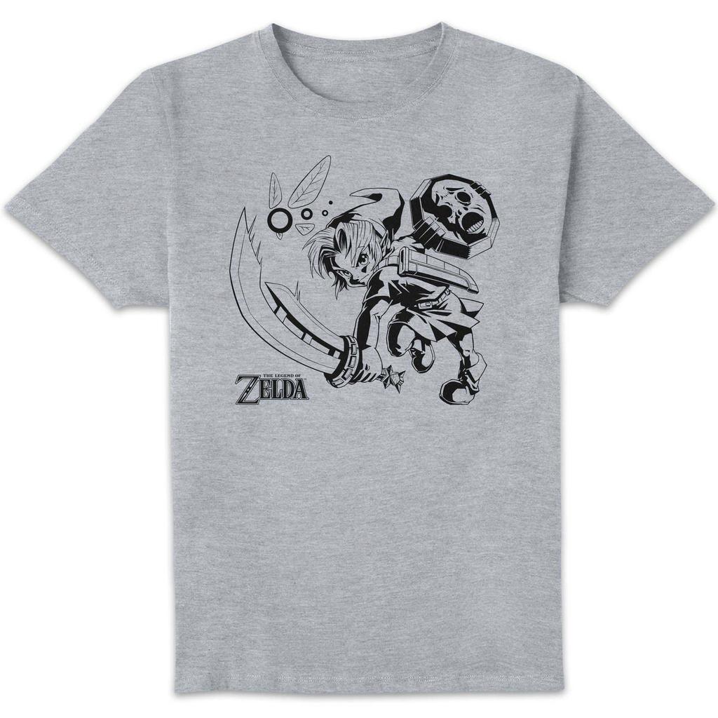 Nintendo The Legend of Zelda Link And Navi Unisex T-Shirt - Grey