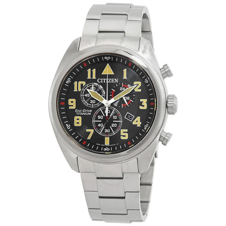 Citizen Garrison Chronograph Black Dial Men's Watch AT2480-81E 1