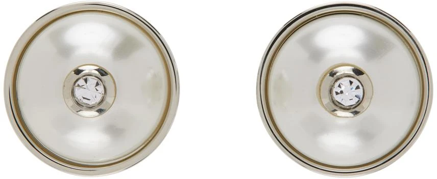 We11done Silver Pearl Earrings 1