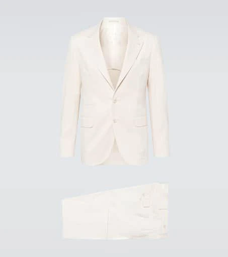 Brunello Cucinelli Cotton and cashmere-blend suit 1