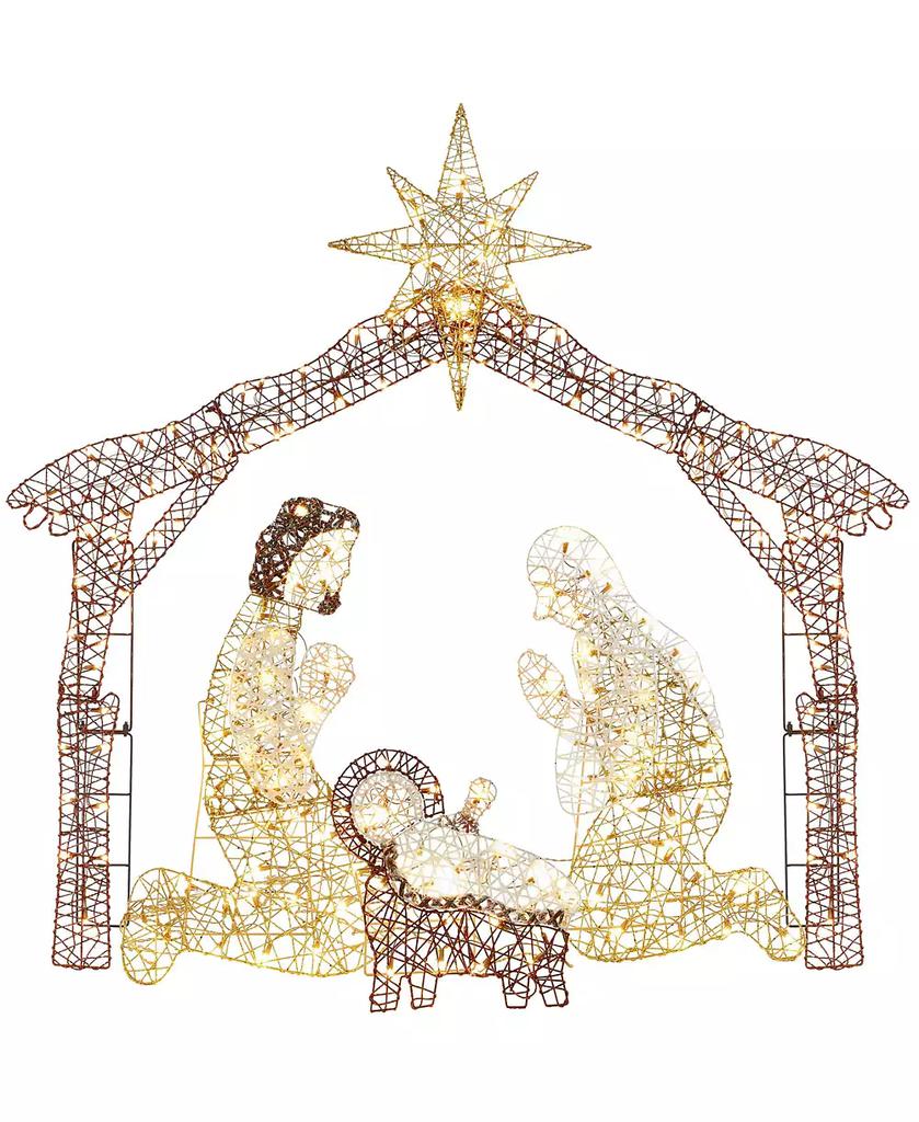 Best Choice Products 6ft Lighted Outdoor Nativity Scene, Yard Decoration w/ 190 LED Lights, Stakes, Zip Ties