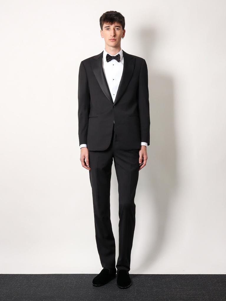 Giorgio Armani Virgin wool smoking with satin profiles