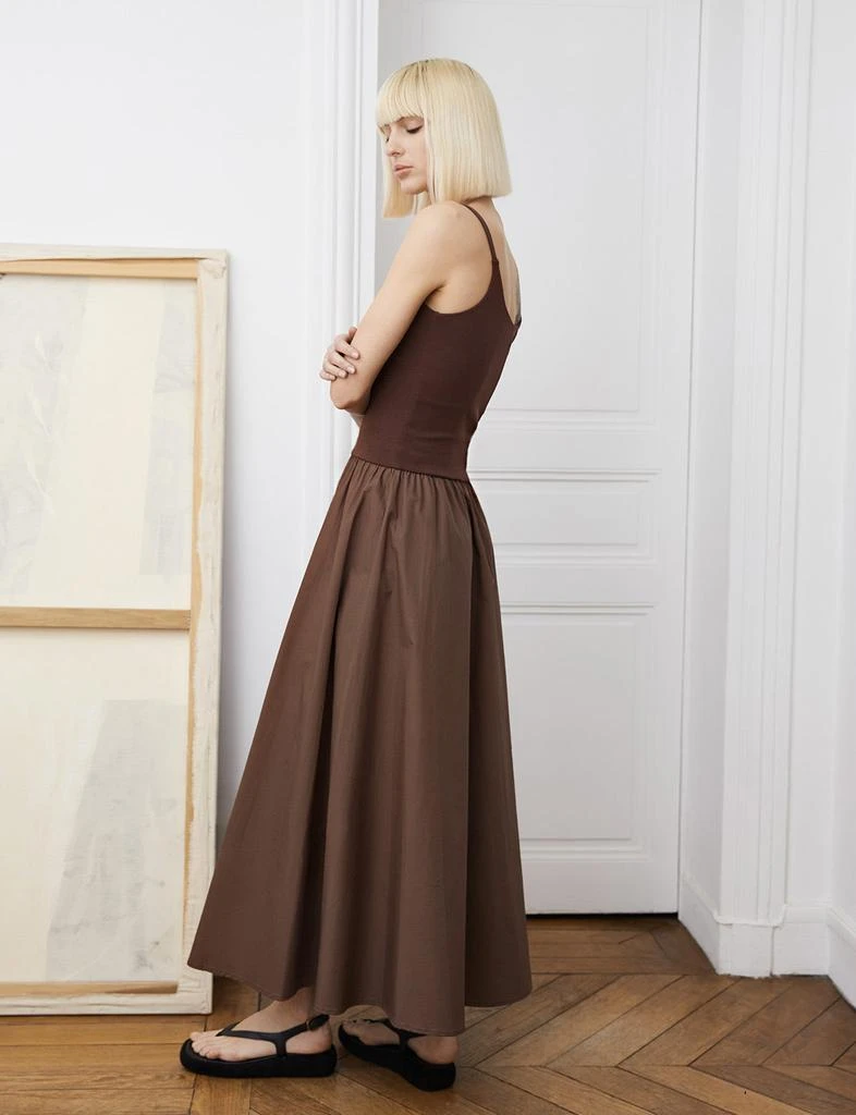 Pixie Market Bea Combination Maxi Dress in Brown 3