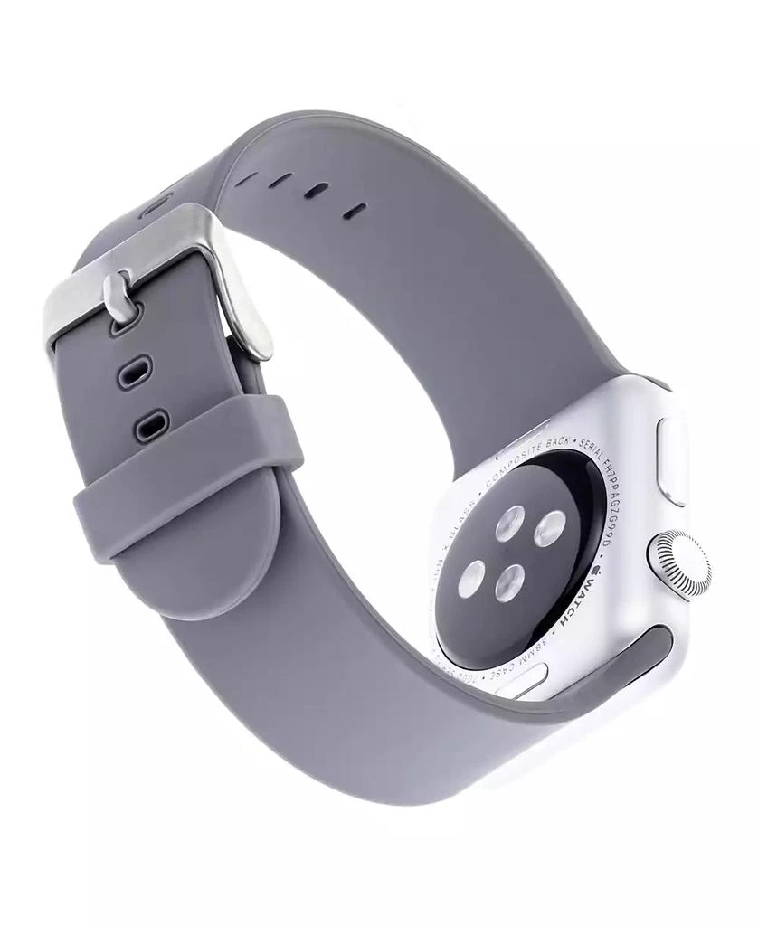 WITHit Gray Smooth Silicone Band designed for Apple Watch® 42mm (Series 10) & 38/40/41mm 3