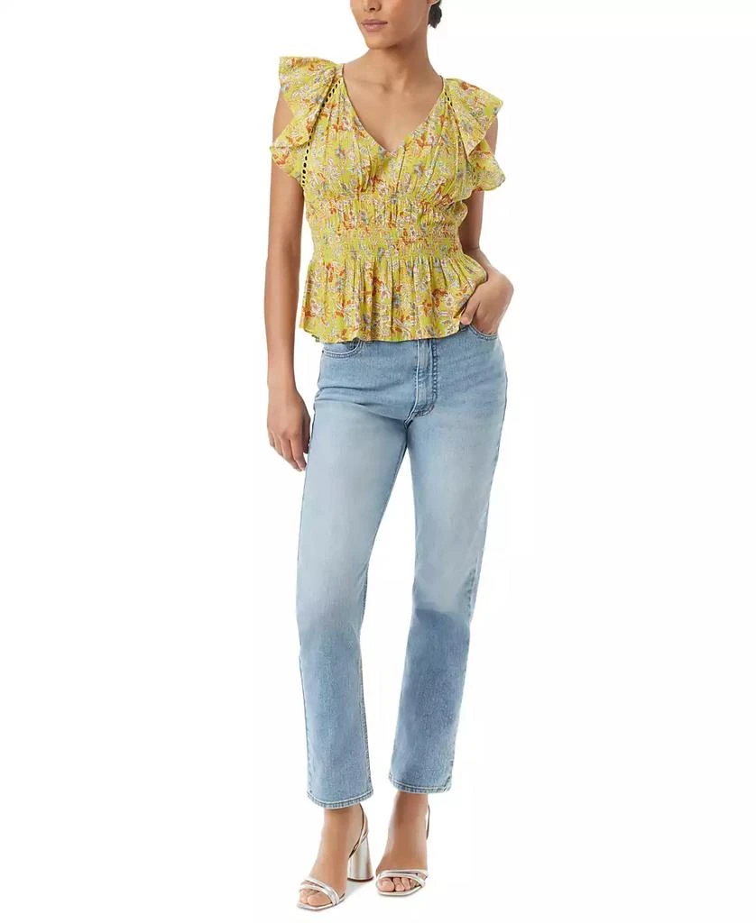 Sam Edelman Women's Nyra Cotton Flutter-Sleeve Blouse 4