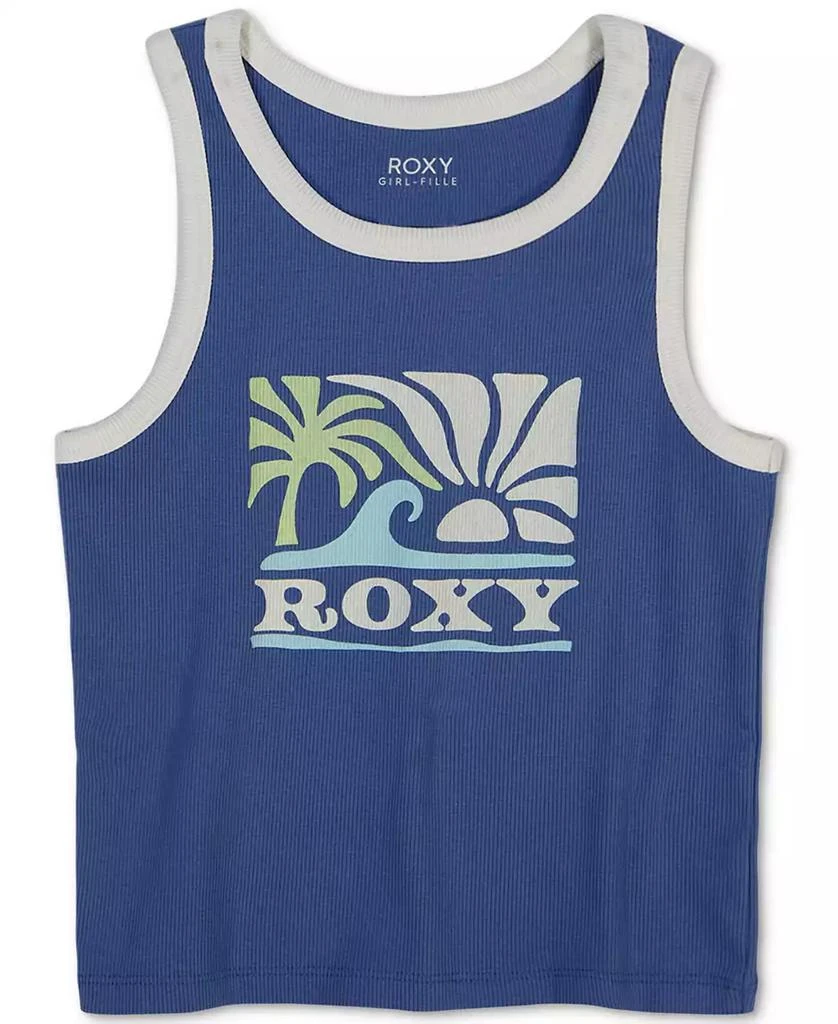 Roxy Big Girls Wavy Day Graphic Ribbed Tank Top 1