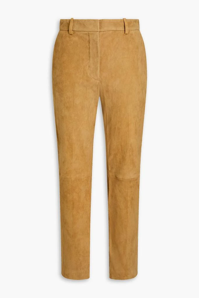 Joseph Coleman cropped stretch-suede slim-leg pants 1