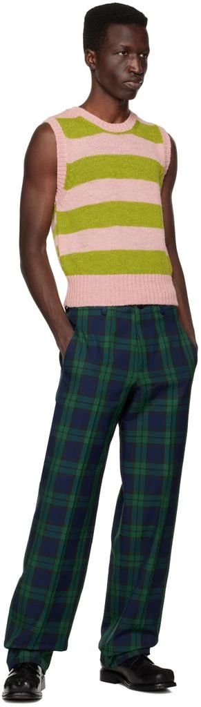 Molly Goddard Navy & Green Nathan Trousers 4