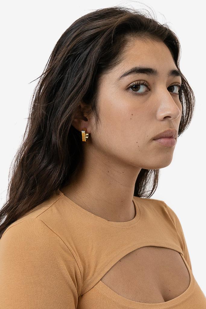 Los Angeles Apparel EARSQHOOP - Square Hoop Earrings