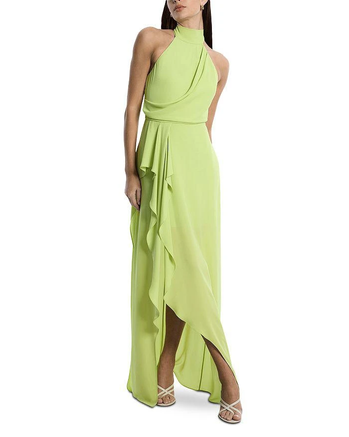bcbg green halter dress BCBG green halter dress. Size M. Pristine
